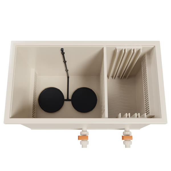 Biological 2-chamber filter for UHW - 1 m&sup3;