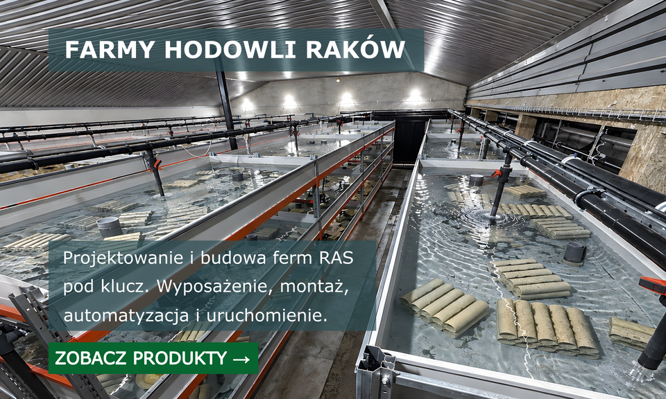 Fermy i sprzęt do hodowli raków