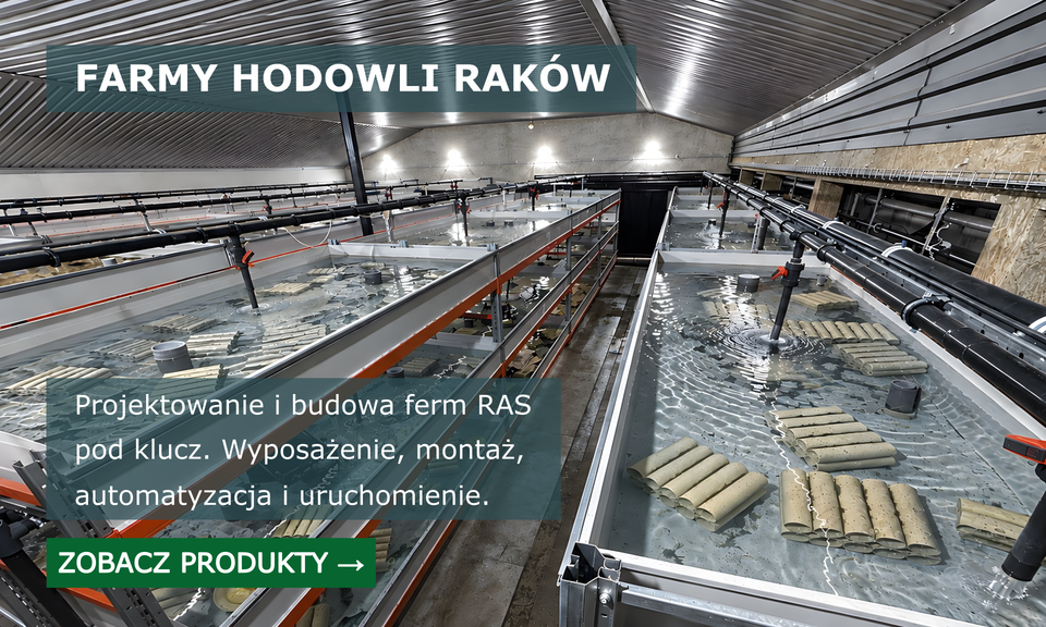 Fermy i sprzęt do hodowli raków