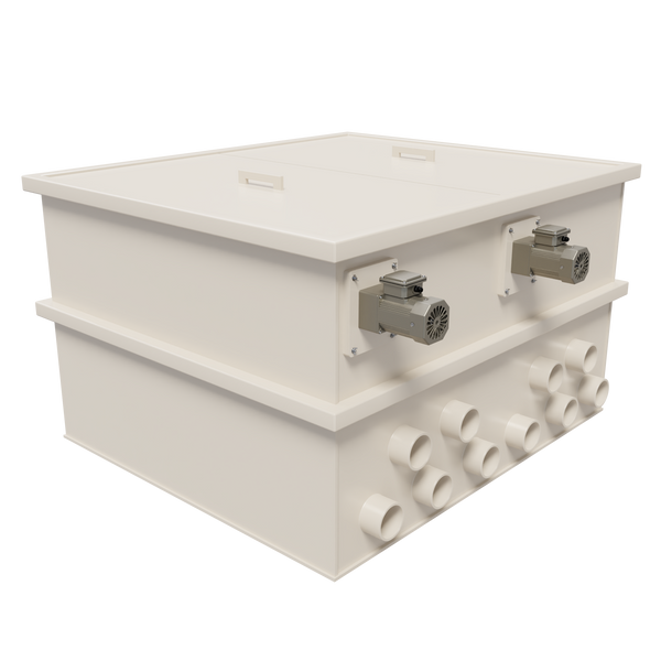 The 200 m&sup3; drum filter for fish farms