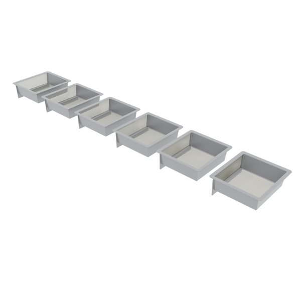 Trout hatchery for trout eggs with 6 boxes