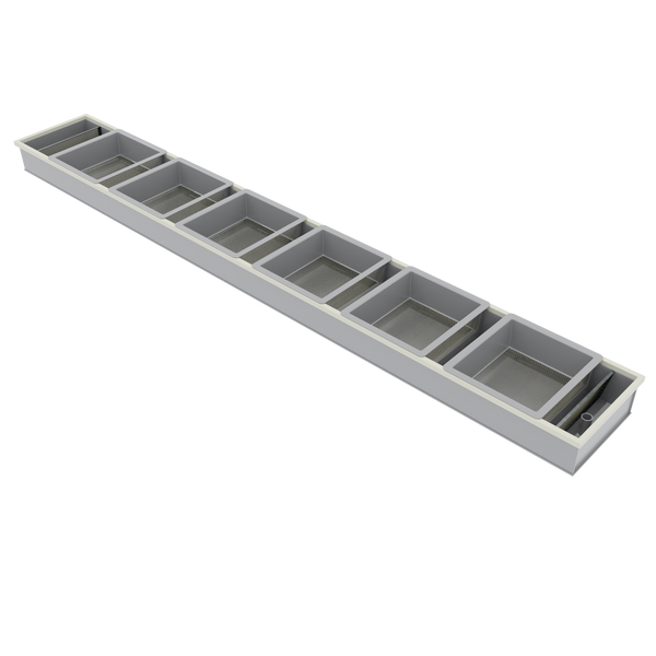 Trout hatchery for trout eggs with 6 boxes