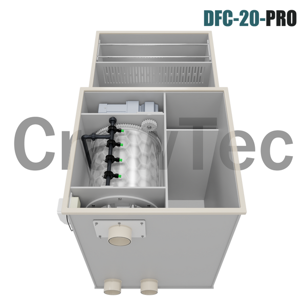 Kombinowany filtr bębnowy DFC-20-PRO (20 m&sup3;/h) z biofiltracją