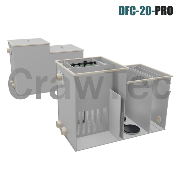Kombinowany filtr bębnowy DFC-20-PRO (20 m&sup3;/h) z biofiltracją